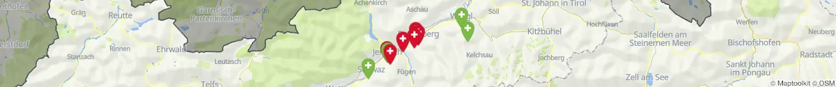 Kartenansicht für Apotheken-Notdienste in der Nähe von Steinberg am Rofan (Schwaz, Tirol)